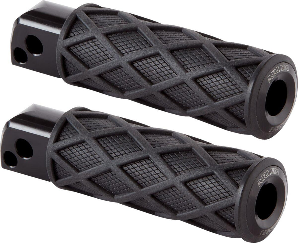 Arlen Ness Diamond Passenger Foot Pegs For Harley Davidson FLDE 1750 2018-2020 - Black