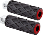 Arlen Ness Diamond Rider Foot Pegs For Harley Davidson FLD 1690 2012-2013 - Black/Red