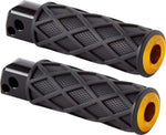 Arlen Ness Diamond Passenger Foot Pegs For Harley Davidson FLDE 1750 2018-2020 - Black/Gold
