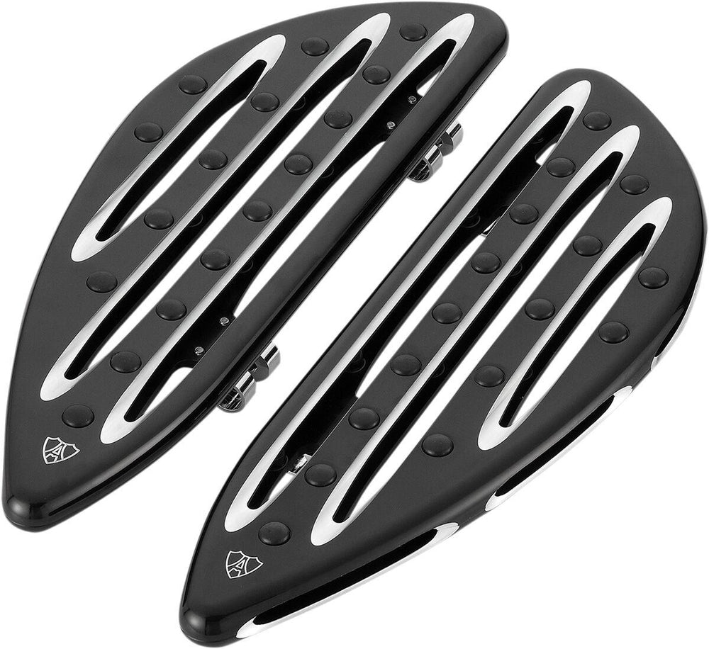 Arlen Ness Deep Cut Floorboards For Harley Davidson FLD 1690 2012-2013 - Black Unfinished