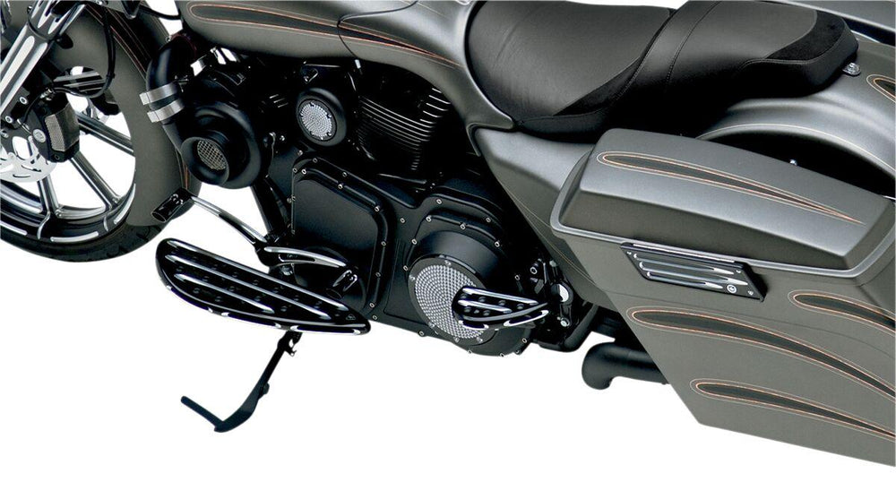 Arlen Ness Deep Cut Floorboards For Harley Davidson FLD 1690 2012-2013 - Black Unfinished