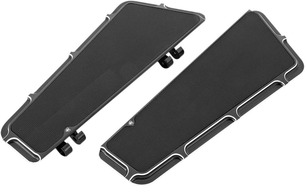Arlen Ness Fusion Series Adjustable Floorboards For Harley Davidson FLD 1690 2012-2013 - Black Unfinished