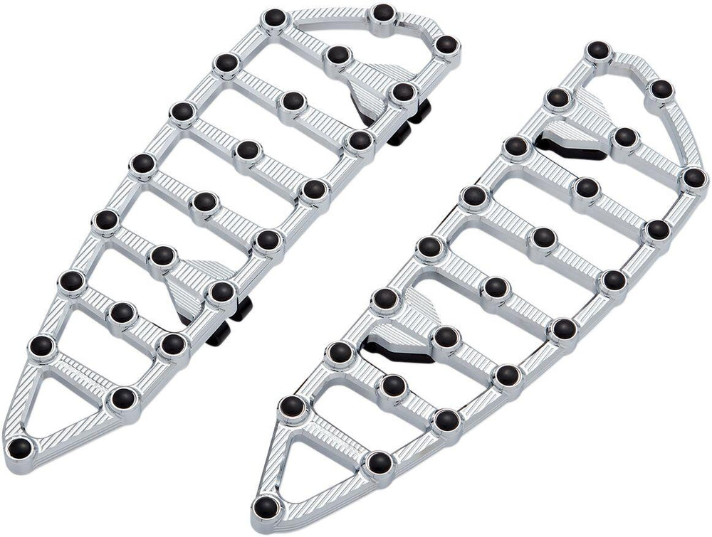 Arlen Ness MX Billet Floorboards For Harley Davidson FLHR 1340 1994-1998 - Chrome