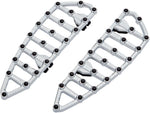 Arlen Ness MX Billet Floorboards For Harley Davidson FLHR 1340 1994-1998 - Chrome