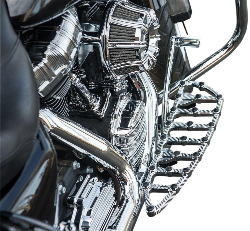 Arlen Ness MX Billet Floorboards For Harley Davidson FLHR 1340 1994-1998 - Chrome