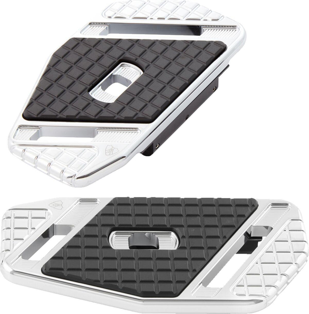 Arlen Ness SpeedLiner Passenger Floorboards For Harley Davidson FLD 1690 2012-2013 - Black Chrome