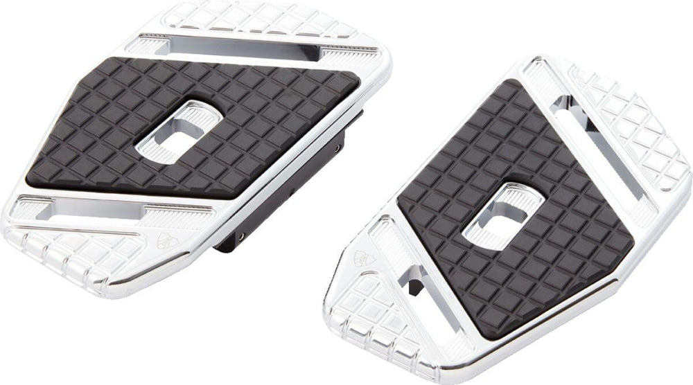 Arlen Ness SpeedLiner Passenger Floorboards For Harley Davidson FLD 1690 2012-2013 - Black Chrome