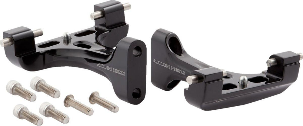 Arlen Ness Forged Passenger Floorboard Mounts For Harley Davidson FLH 1868 ABS 2021 - Black