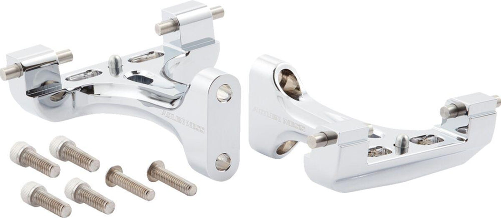 Arlen Ness Forged Passenger Floorboard Mounts For Harley Davidson FLH 1868 ABS 2021 - Chrome