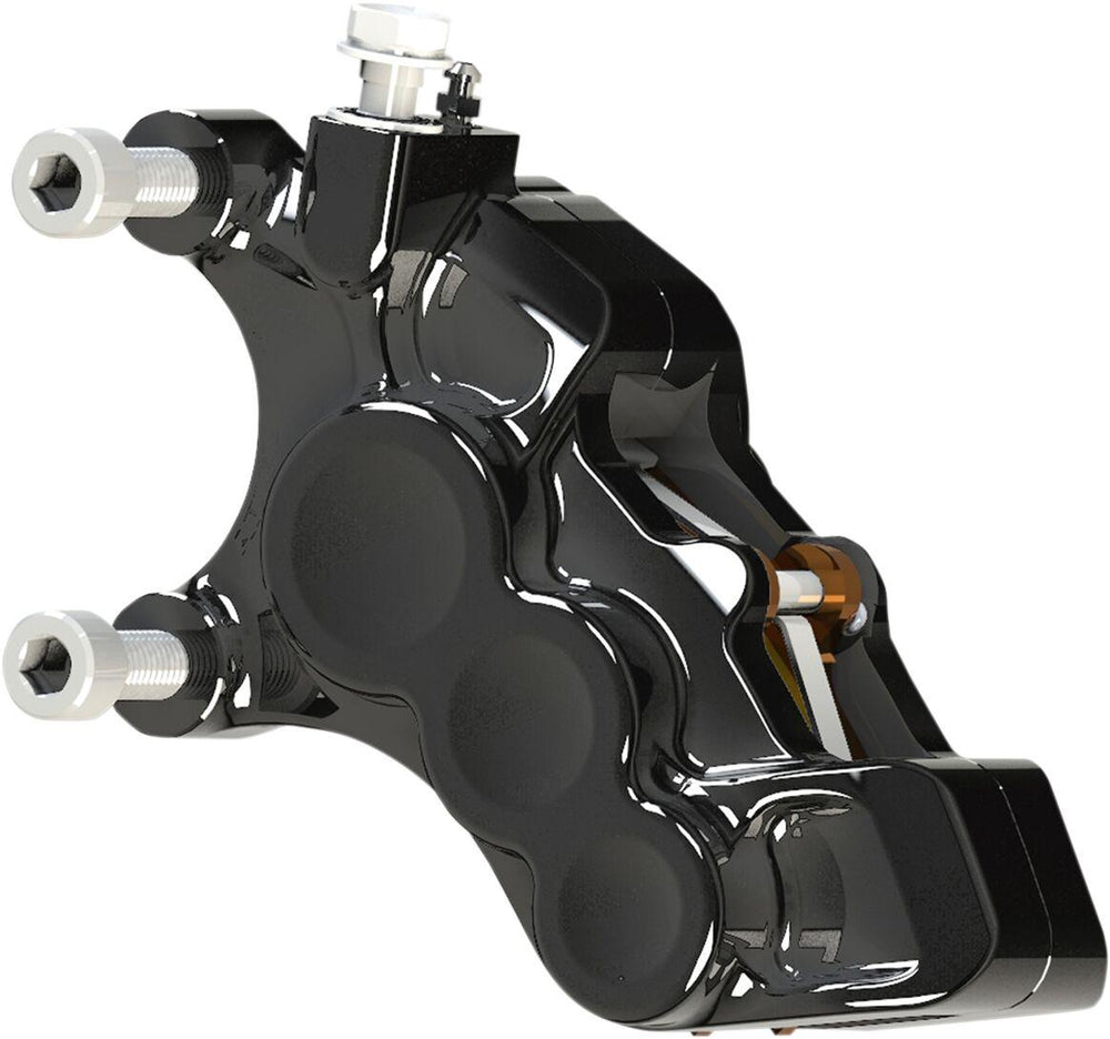 Arlen Ness Ness Tech 6 Piston Differential Bore Caliper For Harley Davidson FLH 1868 2021 Front Left - Black