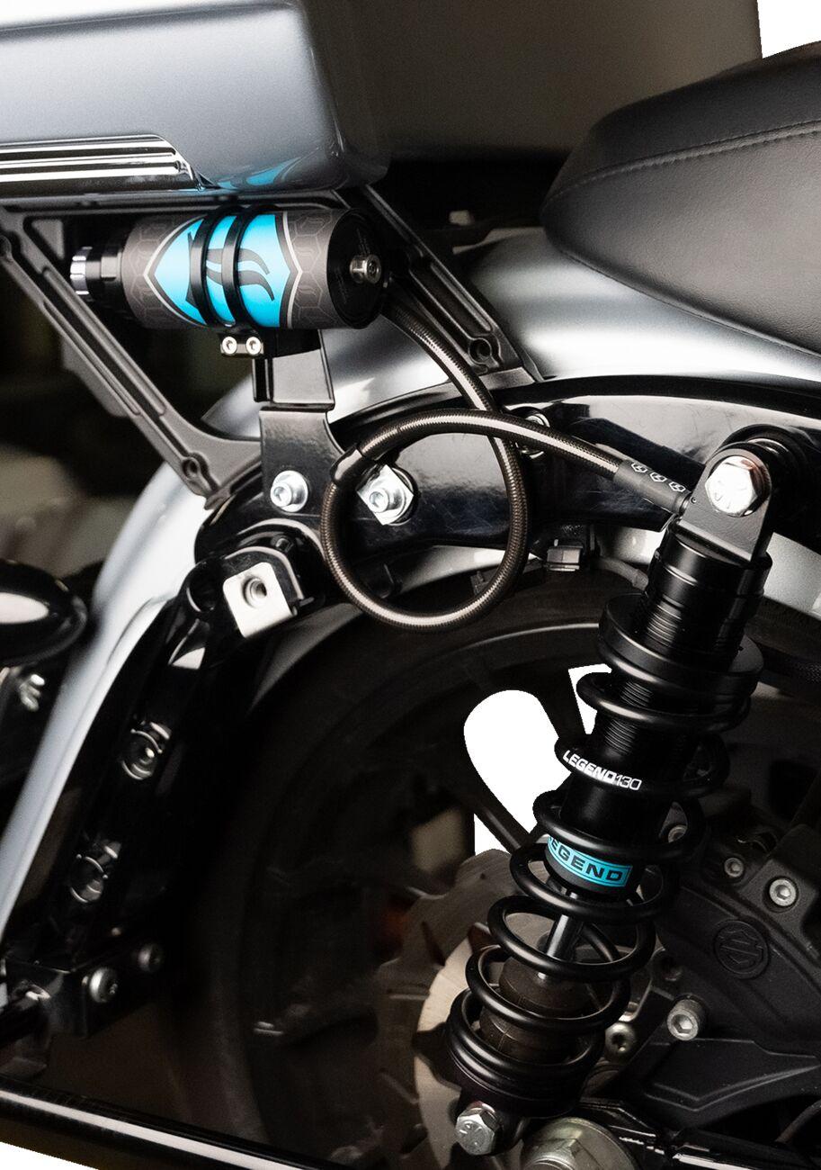Legend Suspension REVO ARC Remote Reservoir External Mount For Harley Davidson FLHR 1690 - Black