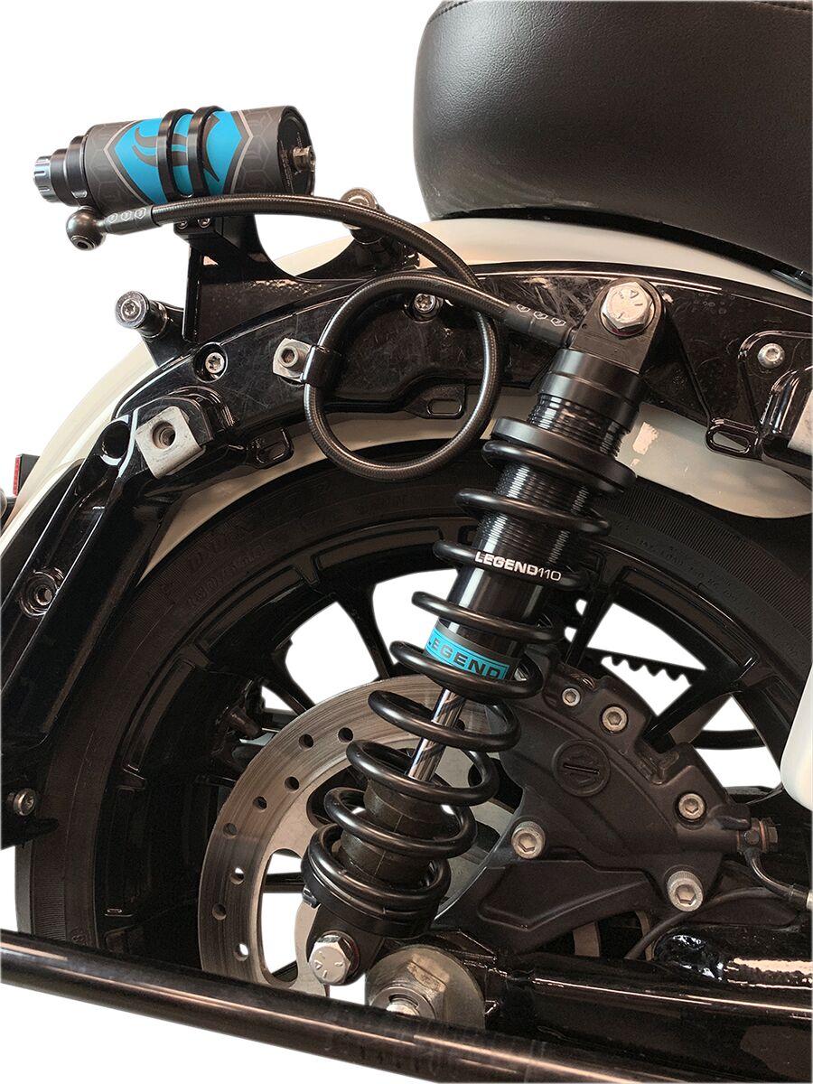 Legend Suspension REVO ARC Remote Reservoir External Mount For Harley Davidson FLHR 1690 - Black
