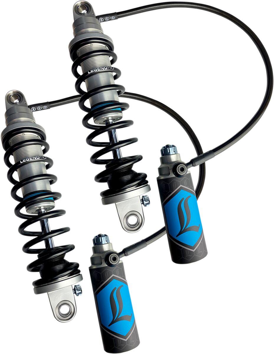 Legend Suspension REVO ARC Remote Reservoir FL Coil Suspension For Harley Davidson FLHR 1690 Rear 356.00 mm (14.00") - Clear
