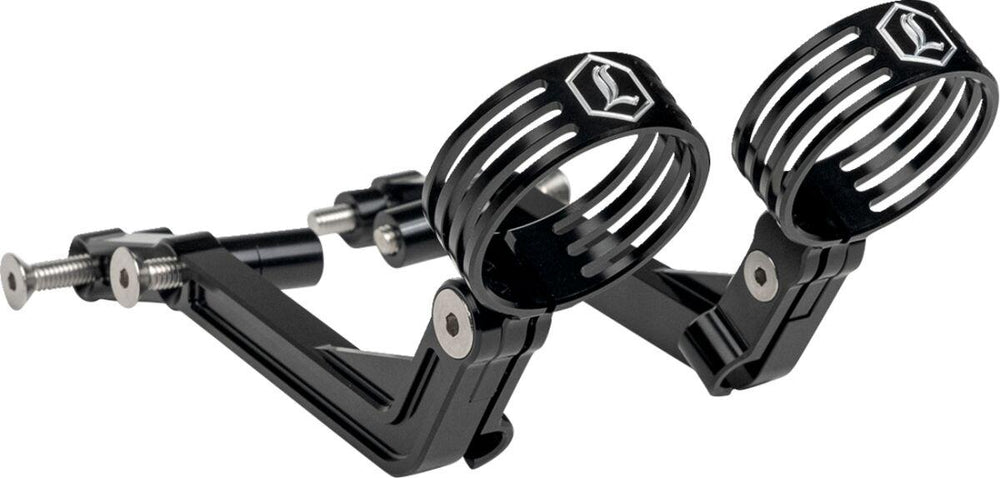 Legend Suspension REVO ARC Billet Remote Reservoir External Mounts For Harley Davidson FLH 1868 2021 - Black