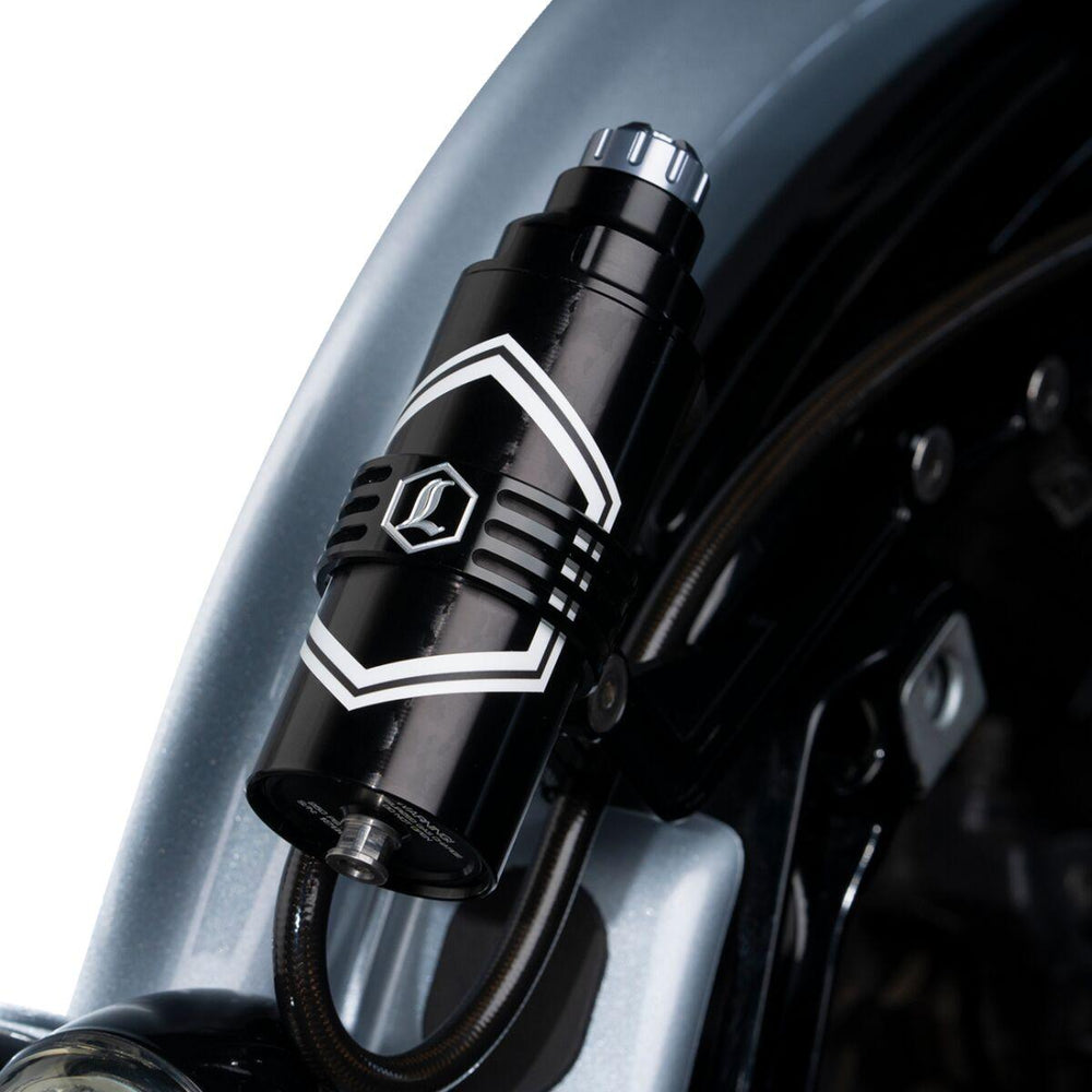 Legend Suspension REVO ARC Billet Remote Reservoir External Mounts For Harley Davidson FLH 1868 2021 - Black