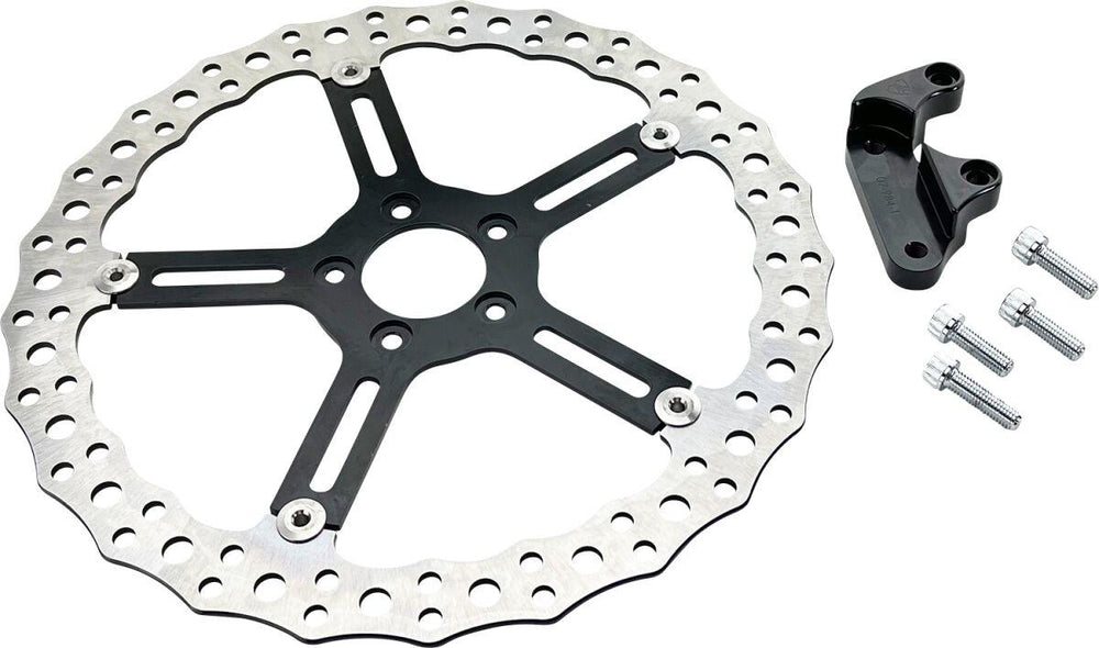 Arlen Ness 15" Big Brake Jagged Floating Brake Disc Kit For Harley Davidson FLSB 1750 2018-2024 - Front Right