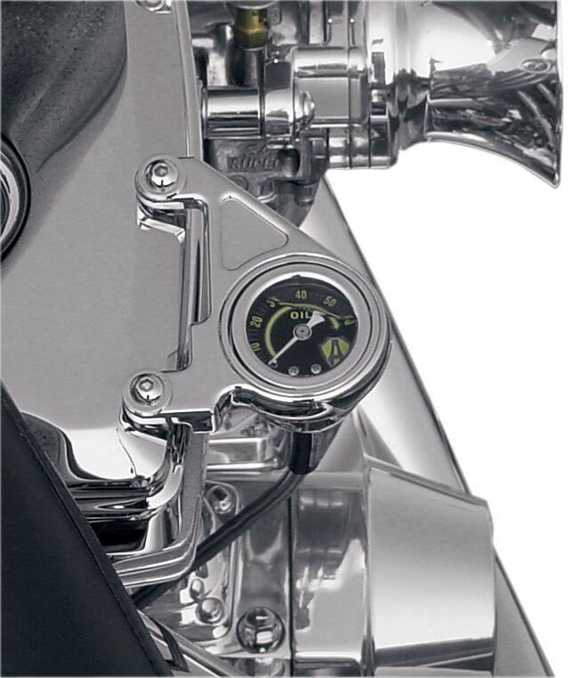 Arlen Ness Oil Pressure Gauge Kit For Harley Davidson FLD 1690 2012-2013 - Silver