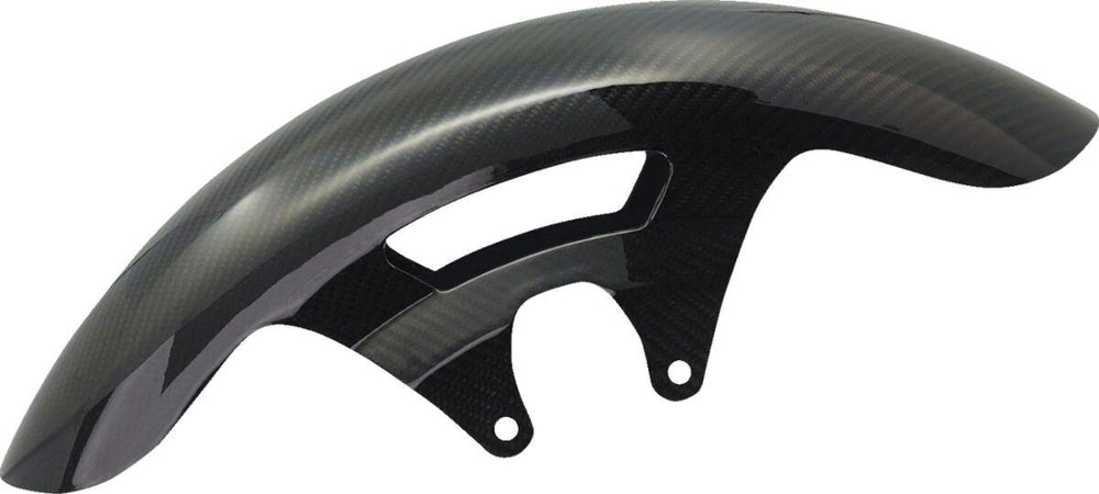 Arlen Ness Carbon Fibre 19" Cafe Front Fender For Harley Davidson FLHR 1450 1999-2003 Front - Black Gloss