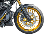 Arlen Ness Carbon Fibre 19" Cafe Fender For Harley Davidson FLHXSE 1977 2023-2024 48 cm (19") Front - Black