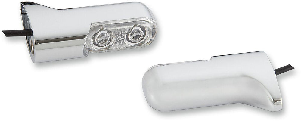 Arlen Ness Bolt-On Turn Signals with Power LEDs For Harley Davidson FXD 1450 1999-2003 Rear Chrome Clear