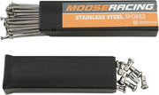 Moose Racing Stainless Steel Spoke Set For Kawasaki KLR650 1987-2003 Rear - Silver