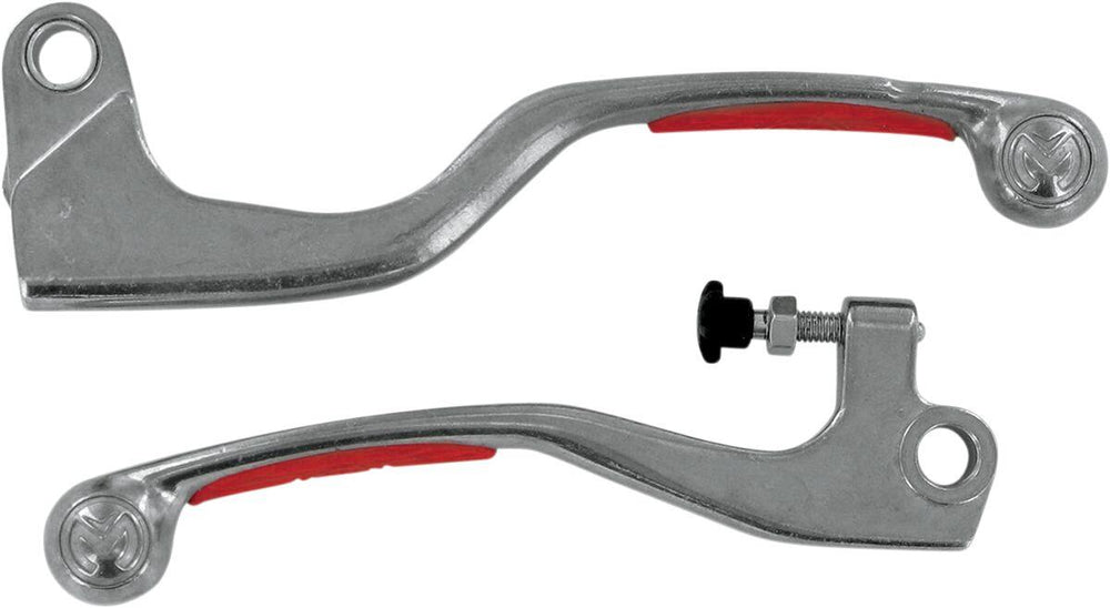Moose Racing Competition Grip Lever Set For Honda CR125 2005-2007 - Red Silver