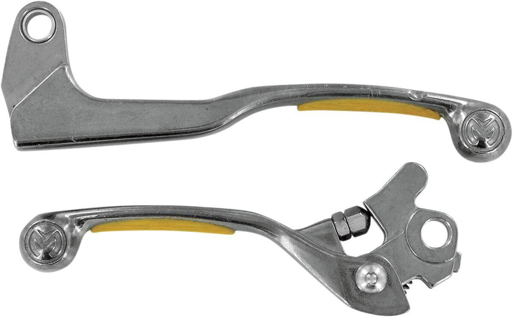 Moose Racing Competition Grip Lever Set For Suzuki RM125 2004-2010 - Silver Yellow
