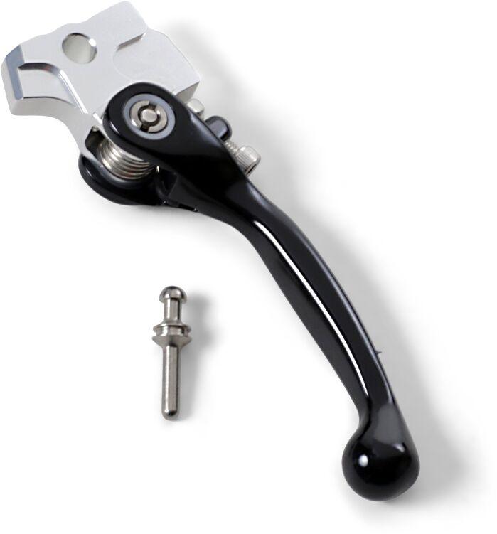 Moose Racing Forged Flexi Brake Lever For Kawasaki KX250 2021-2024 - Black Silver