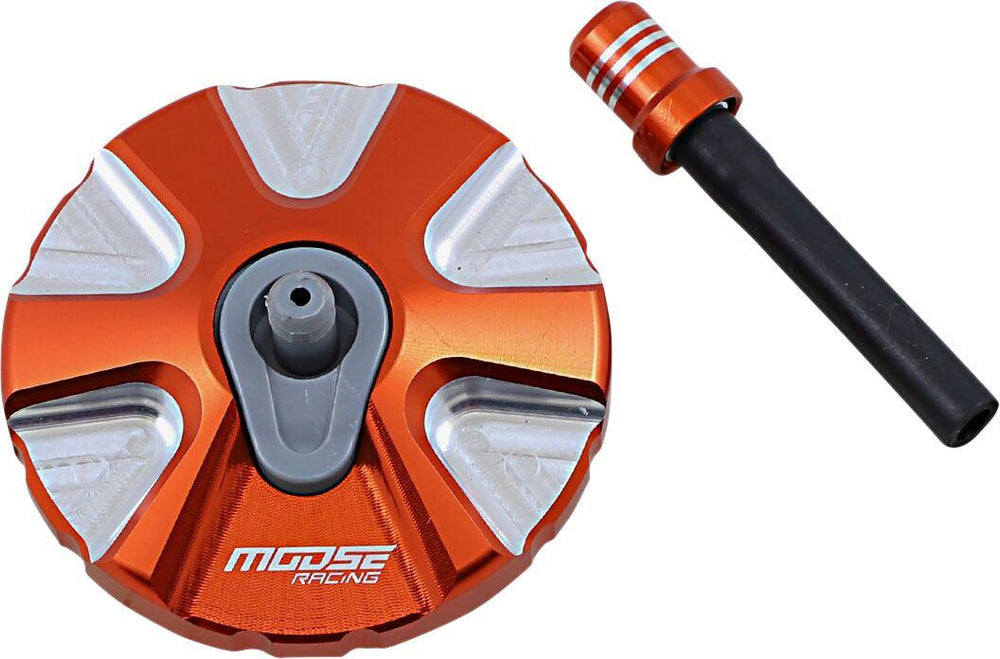 Moose Racing Aluminium Fuel Cap For KTM EXC125 2008-2016 - Orange Silver