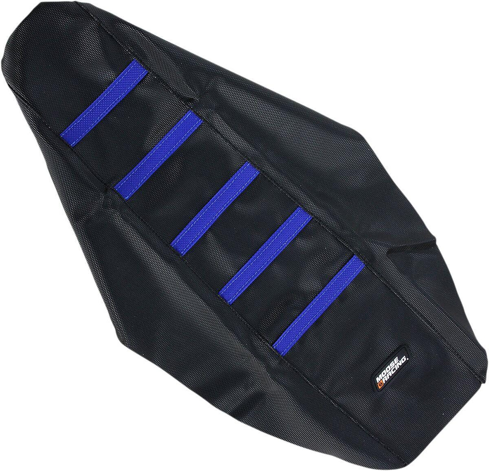 Moose Racing Ribbed Seat Cover For Yamaha YZ250 2006-2009 - Black Cover Blue Ribs