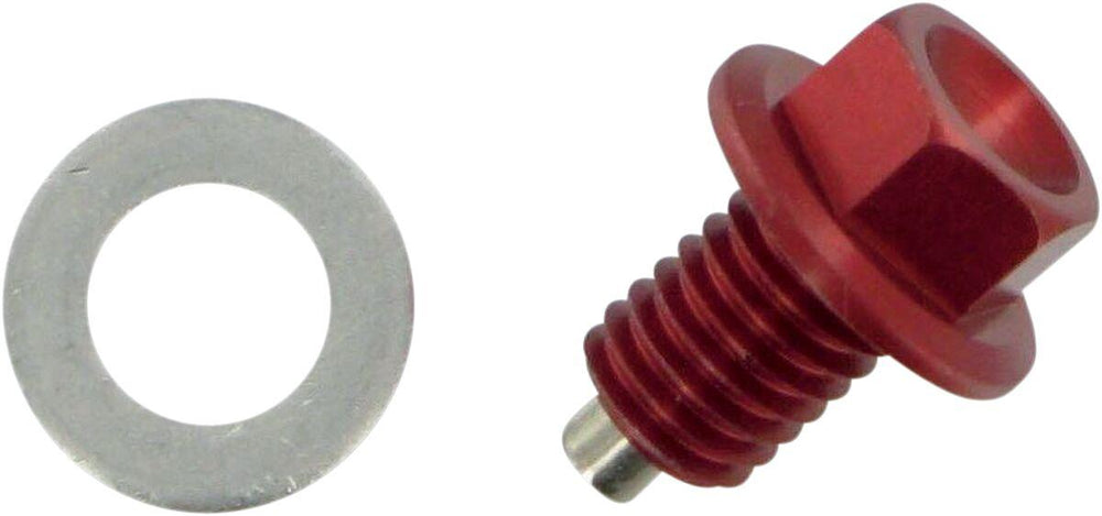 Moose Racing Magnetic Drain Plug For Kawasaki KLX250 2008-2014 - Red