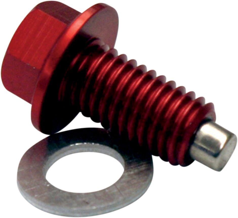 Moose Racing Magnetic Drain Plug For Kawasaki KLX450R 2018-2019 - Red