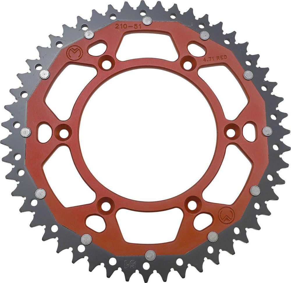 Moose Racing Dual Sprocket For Honda CR125 1984-2007 Rear Red 51T