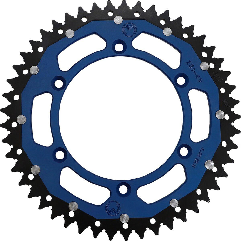 Moose Racing Dual Sprocket For Yamaha IT 250 1981-1983 Rear Blue 49T