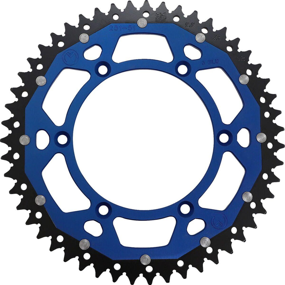 Moose Racing Dual Sprocket For Yamaha IT 250 1981-1983 Rear Blue 51T