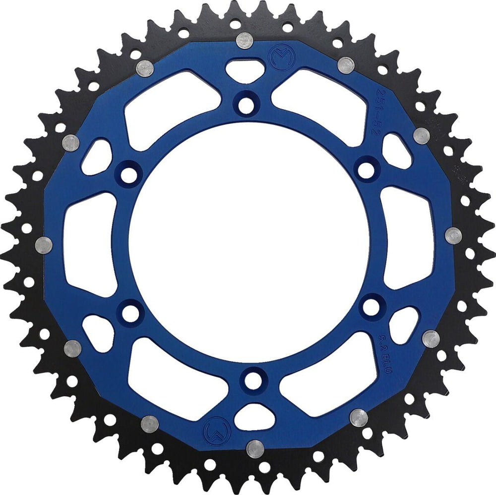 Moose Racing Dual Sprocket For Yamaha IT 250 1981-1983 Rear Blue 52T