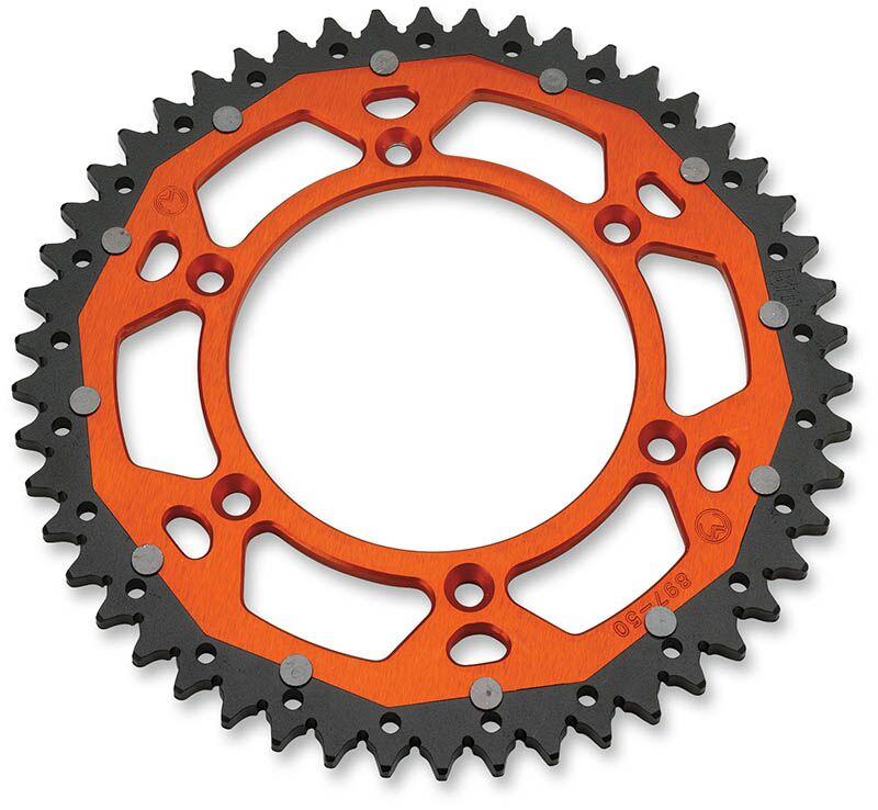 Moose Racing Dual Rear Sprocket For Gas Gas MC85 2022-2024 Rear Black Orange 49T