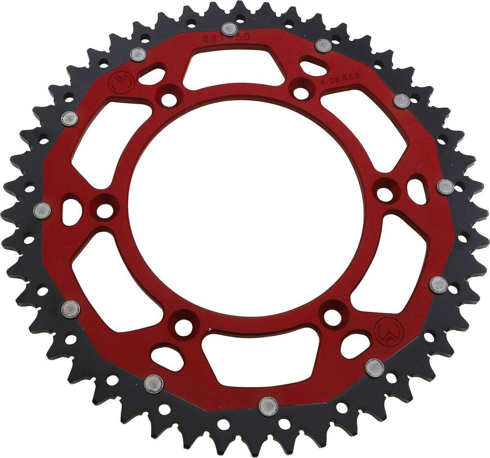 Moose Racing Dual Sprocket For Gas Gas EC 250 2021-2025 Rear Red 50T