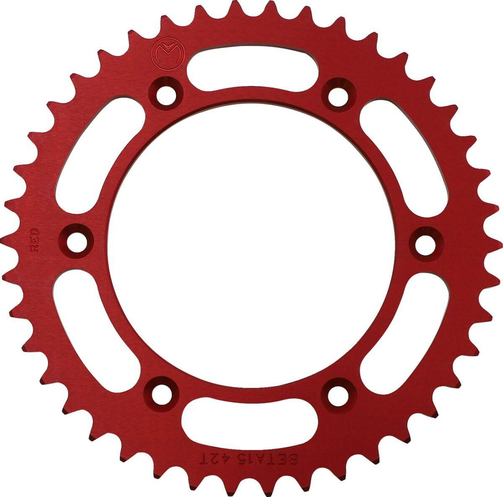 Moose Racing Rear Aluminium Sprocket For Beta RR 250 2013-2018 Rear Red 42T