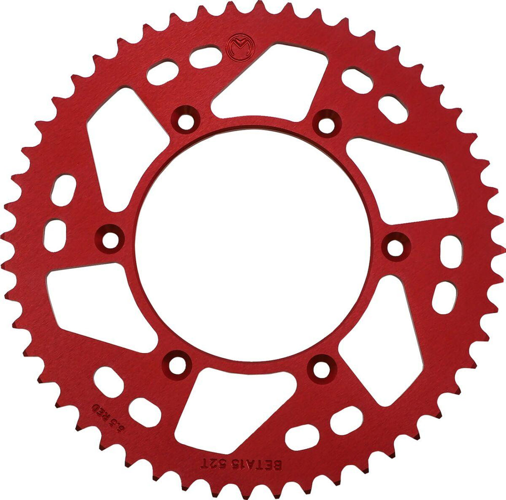 Moose Racing Rear Aluminium Sprocket For Beta RR 250 2013-2018 Rear Red 52T