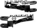 Moose Racing Hybrid Footpegs For Honda CR80B 1996-2002 - Black Silver