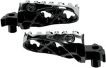 Moose Racing Hybrid Footpegs For Suzuki RM125 2003-2008 - Black Silver