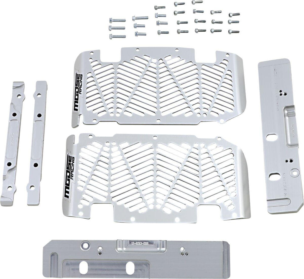 Moose Racing Radiator Guards For Sherco SC125 2019-2020 - Brushed Aluminum Silver