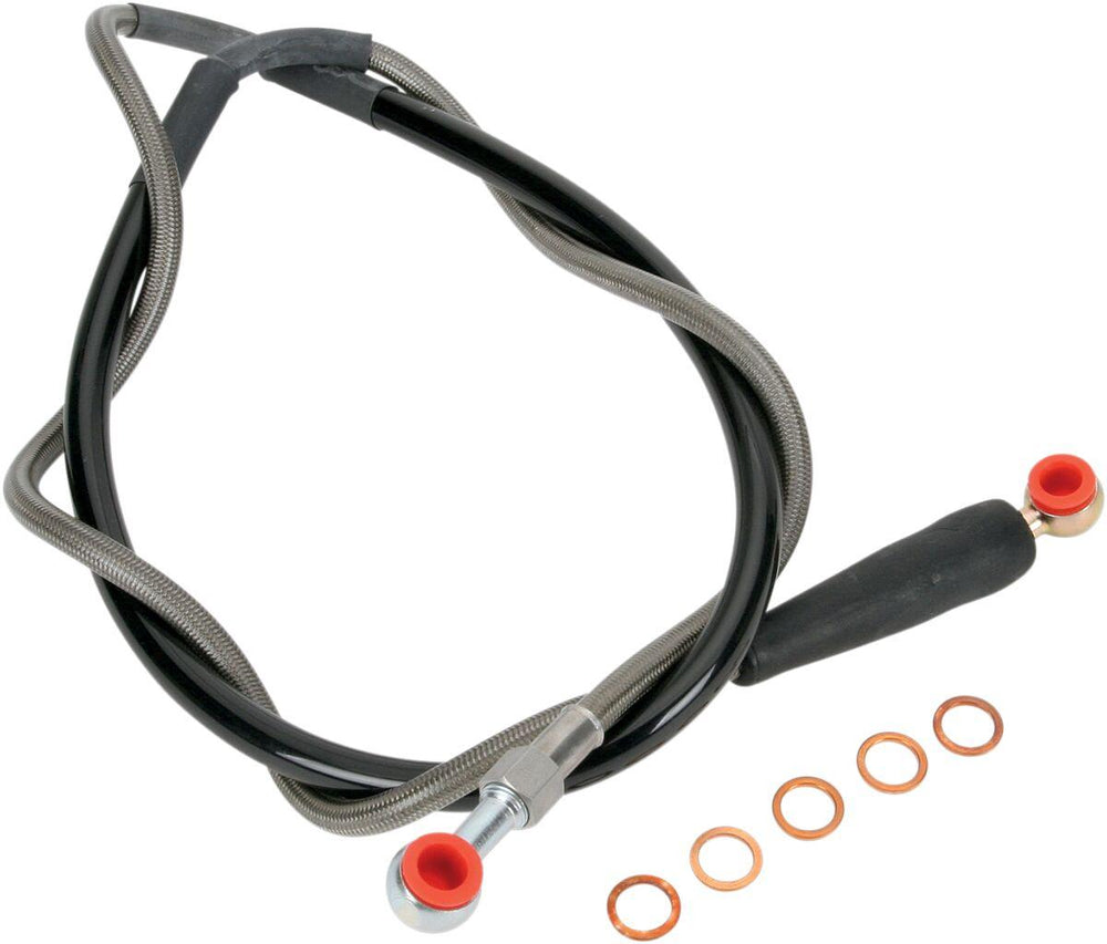 Moose Racing Stainless Steel Braided Brake Hose For KTM EXC125 2000-2016 Front - Silver