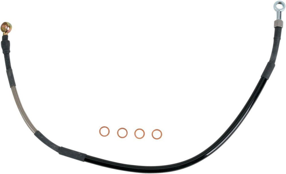 Moose Racing Stainless Steel Braided Brake Hose For Yamaha WR400F 1999-2002 Rear - Silver