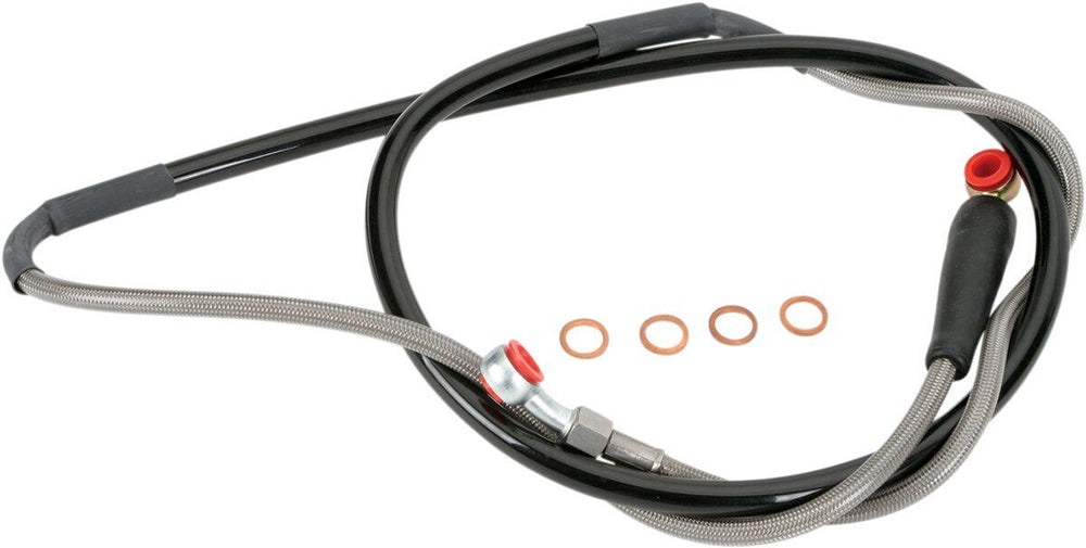 Moose Racing Stainless Steel Braided Brake Hose For Yamaha WR400F 1998 - Silver