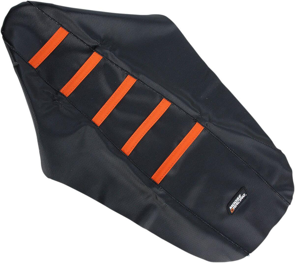 Moose Racing Ribbed Seat Cover For KTM EXC125 2004-2007 - Black Cover Orange Ribs