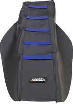 Moose Racing Ribbed Seat Cover For Yamaha YZF250 2014-2018 - Black Cover Blue Ribs
