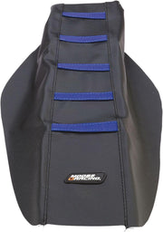 Moose Racing Ribbed Seat Cover For Yamaha YZF250 2014-2018 - Black Cover Blue Ribs