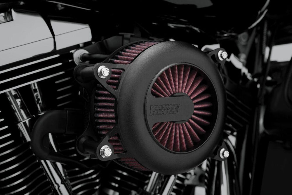 Vance & Hines VO2 Rogue Air Intake Kit For Harley Davidson FLD 1690 2012-2013 - Black/Wrinkle